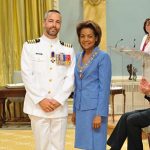 Captain(N) William Truelove and Governor General Michaëlle Jean