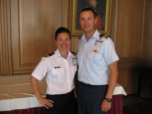 21936 Lt (N) Amber Comisso (RMC 2001) and 22036 Capt Matthew MacMillan (RMC 2001)