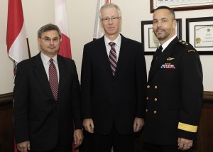 RMC Commandant,Principal and MP Stephane Dionne.