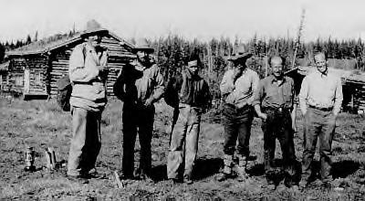 Hugh_Bostock_&_field_party_Pelly_Crossing_Yukon_Territory_1933