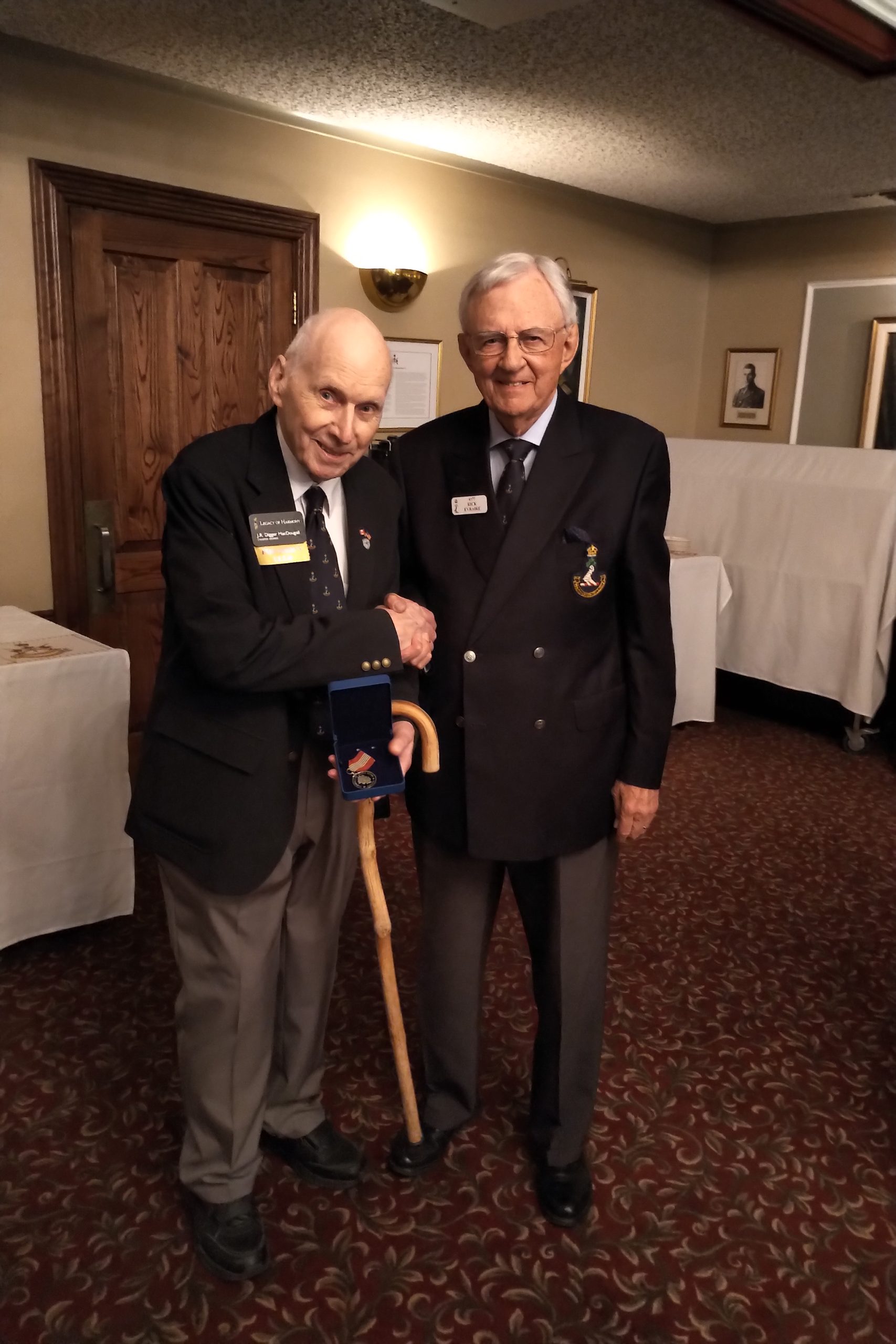 H5276 Digger MacDougall, CD, receiving his medal