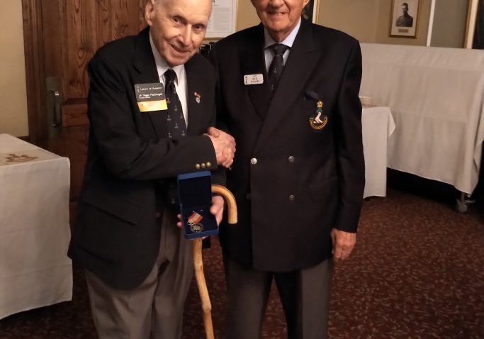 H5276 Digger MacDougall, CD, receiving his medal